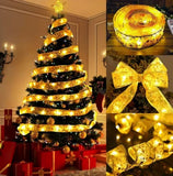 ARBOL DE NAVIDAD 2.10 + 2 CINTA LED NAVIDEÑA + 1 CJA. LUCES NAVIDEÑAS 3metros + 2 LAMPARAS NAVIDEÑAS