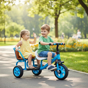 BICICLETA DOBLE KIDS CELESTE