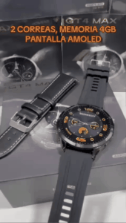 SMARTWATCH GT4 MAX + DOS CORREAS