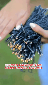 LUCES NAVIDEÑAS LED CON PANEL SOLAR🤩