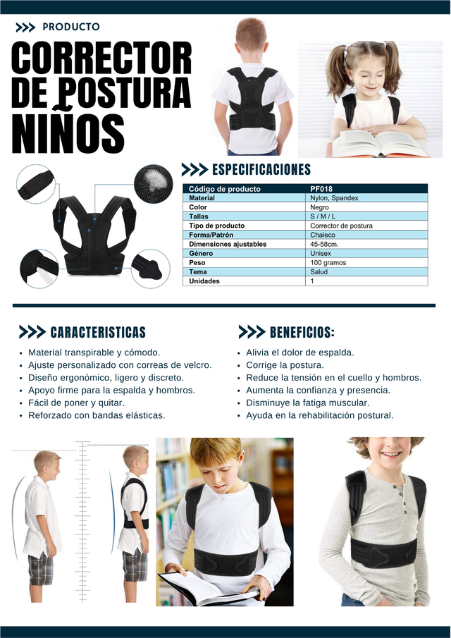 5D Corrector de Postura -NIÑOS